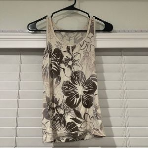 y2k brown flower tank top